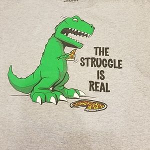 Gildan Dinosaur Eating Pizza Tshirt 
